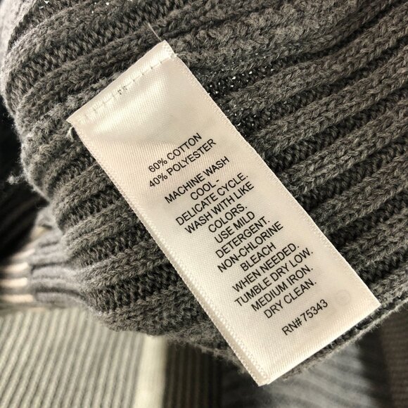 Max Studio Womens Cardigan Sweater Open Front Shawl Collar Ribbed Gray XS - Picture 4 of 4